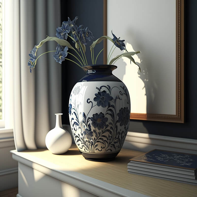 Ceramic vase with a traditional look