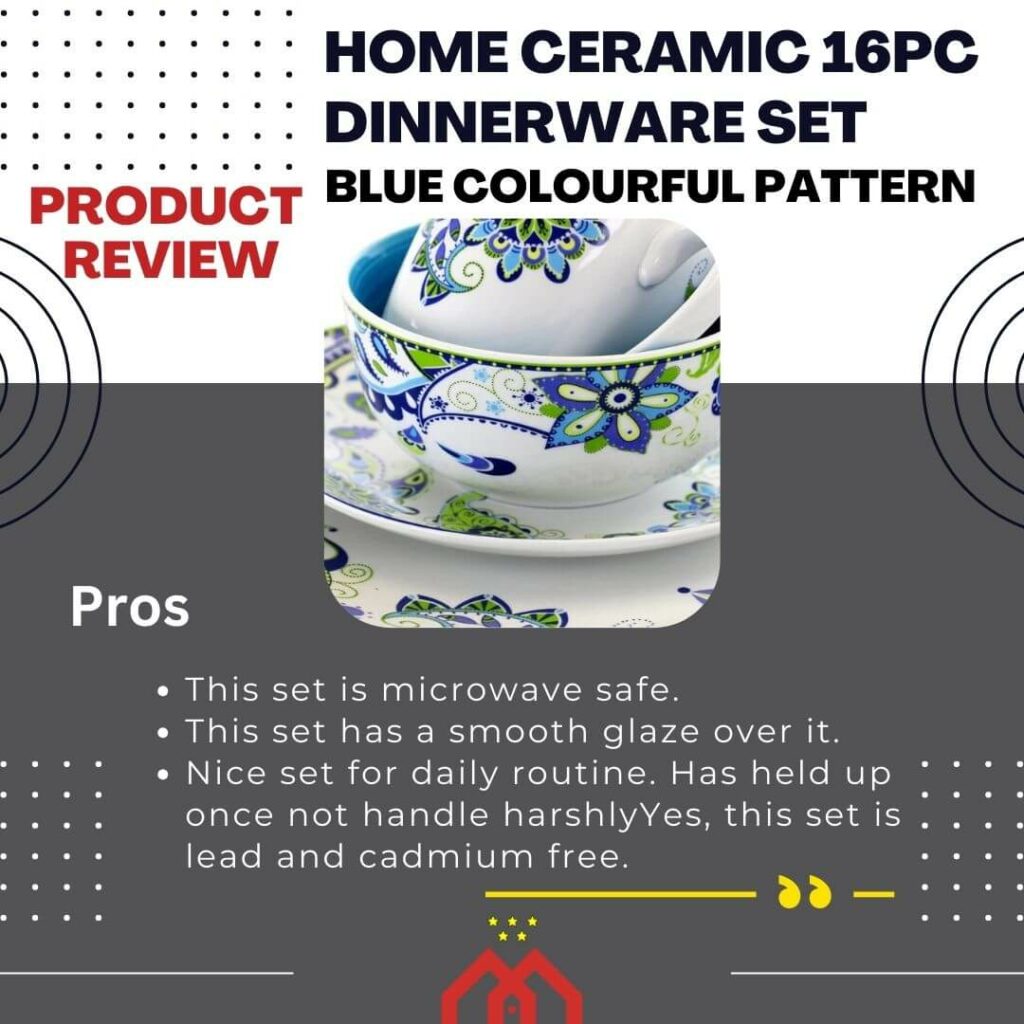 Ceramic Dinnerware Set 16pc - Pros